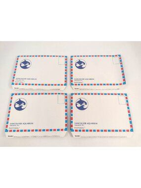 Vintage Vancouver Aquarium Photomail Stationery Letter Card Note Message Animals